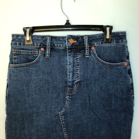 Madewell Frayed Denim Skirt Size 6 - Picture 2 of 9